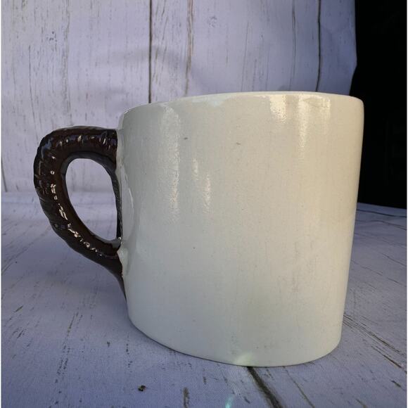 Vintage Cowboy Face Mug with Rope Handle – Western Theme Ceramic Cup 1950s–1960s - Picture 4 of 9